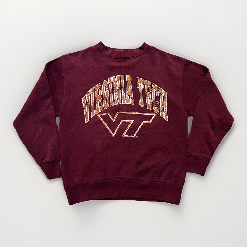 Virginia Tech Hokies Sweatshirt Mens Large NCAA Football Pullover 1st String